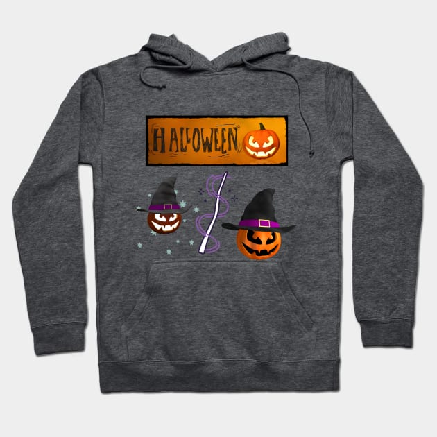 Halloween Pumpkin Witches STICKER PACK Hoodie by O.M design